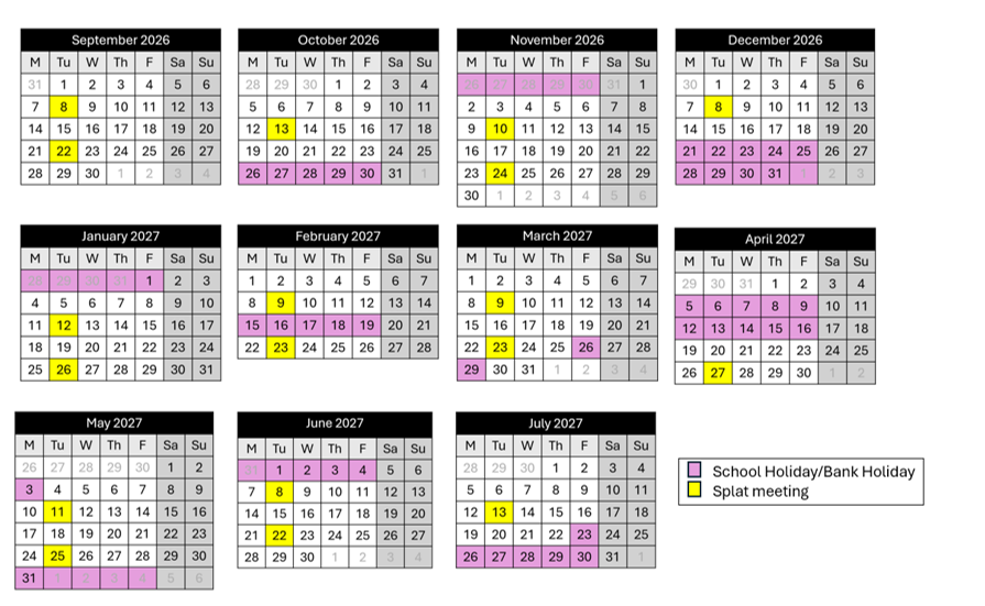 Splat Dates 2026-7